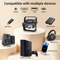 Precio por Pedido al por Mayor: Mini WiFi BT HD 720P Compatible con 4K, Corrección Trapezoidal Automática 360 °   Proyector Portátil Inteligente con Android 14, Giratorio, para Interiores y Exteriores