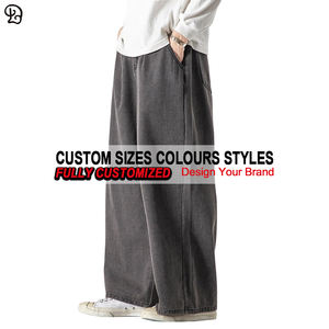 <span class=keywords><strong>Pantalones</strong></span> Vaqueros de Mezclilla Extra Grandes para Hombre, Corte Holgado, Pierna Ancha, Cintura Elástica, Estilo Casual, Ropa <span class=keywords><strong>Urbana</strong></span> de Moda, Prenda Inferior Informal para Uso Diario - Product Image 5