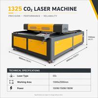 Machine de découpe et gravure laser CO2 industrielle 1325 (1300x2500mm, 4x8 pieds) pour bois, acrylique, MDF, contreplaqué, signalétique et publicité
