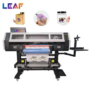 Hoja nueva 60cm UV DTF impresora pegatina DTF UV de cama plana de inyección de tinta impresora plana rollo a rollo UV DTF impresora para película A B