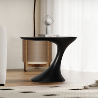 Table d'appoint en bois massif style Wabi Sabi, table d'angle créative de designer rétro