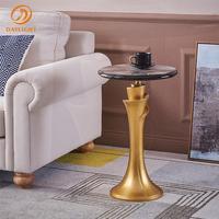 Salon européen hôtel marbre lumière luxe ensemble meubles bois classique Villa Royal personnalisable haut de gamme solide Table basse