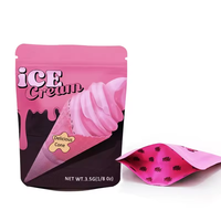 Sacs en plastique Mylar à fermeture éclair anti-odeur 4x5 pouces 3,5 g, parfum crème glacée, avec logo personnalisé