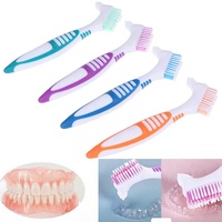 Brosse à dents de nettoyage de prothèse dentaire orthodontique de haute qualité Double face poils en Nylon dur soins des dents personnels