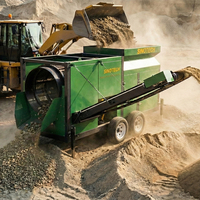 Trommel rotatif mobile linéaire pour le criblage du compost et du substrat, avec roulement, pour le tri des minerai, des copeaux de bois et de la sève