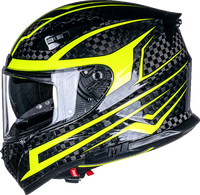 Casco de Motocicleta Integral VCOROS FA602 de Fibra de Carbono, Casco Deportivo con Visera, Homologado por DOT, Casco de Seguridad Unisex