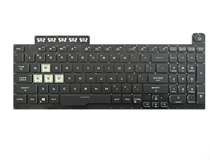 แป้นพิมพ์แล็ปท็อป replacemewnt RGB backlit Ru จากสหราชอาณาจักรเราเลย์เอาต์สำหรับ A15เกม Asus TUF FX506 A17 FX506U FX706 <span class=keywords><strong>FA706</strong></span>ไม่มีกรอบ - Product Image 3