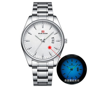 Montre à quartz pour homme de haute qualité, en acier inoxydable, étanche, lumineuse, classique, montre-bracelet - Product Image 2