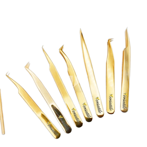 Pince à épiler multifonctionnelle en acier inoxydable durable pour extensions de cils avec design pointu - Product Image 5