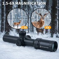 Lunettes de vue optique de chasse 1.5-6x24 lunettes télescopiques tactiques de haute qualité en gros OEM ODM LPVO