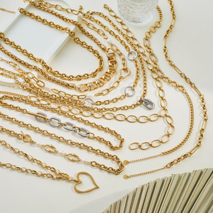 Chaîne en acier inoxydable tendance au design audacieux, un collier haut de gamme qui ne ternit pas, à la mode et très en vogue. - Product Image 1