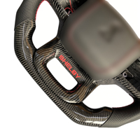 Volant en fibre de carbone véritable et cuir avec LED pour F150 2021+, couleurs personnalisables, style sportif, 4 branches