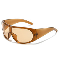 Nouvelles Lunettes de Soleil Sportives à Grande Monture Tendance pour Cyclisme, Protection UV400, Style Influenceur Européen et Américain