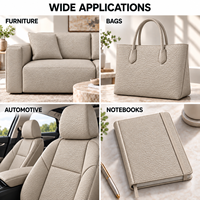 Cuir synthétique PVC beige foncé taupe, support non tissé, imperméable, gaufré, simili cuir pour l'intérieur de voiture et les meubles