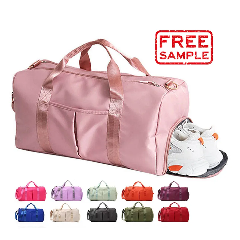 Wholesale Nylon weekend duffel bag custom logo Large Capacity Travel Bag Unisex Style waterproof gym sports duffle Bag women