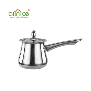 Morden Design Drinkware Stainless Steel <strong>Coffee</strong> Heater Pot Set <strong>Coffee</strong> <strong>Warmer</strong> Set with Lid and Long Handle - Product Image 2