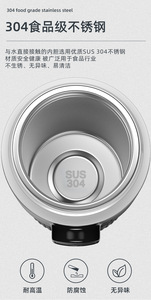 กาต้มน้ำไฟฟ้าในรถแก้ว12V/24V, ที่จุดบุหรี่ฉนวนกันความร้อนที่ใช้แบตเตอรี่ - Product Image 2