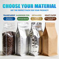 Bolsas Autosellables Esmeriladas para Almacenamiento de Frutos Secos, Granos de Café, Bolsas de Plástico Reciclables Gruesas con Base
