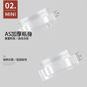 Offre Spéciale – Flacon Cosmétique Carré Transparent en Plastique AS 3g, Bouteille Vide à Large Ouverture pour Soins de la Peau, Flacon Échantillon Anti-fuite Couleurs Personnalisables - Product Image 4