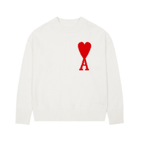 Pulls en tricot tendance pour femmes, motif cœur, décontractés, respirants, avec logo frontal, design unique et à la mode