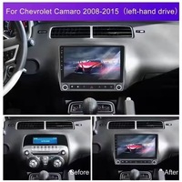 Radio Android 9 "dengan CarPlay Auto Android kontrol A/C untuk Chevy Camaro 2008-2015 Plug Play MP3 Mirror Link penempatan dasbor