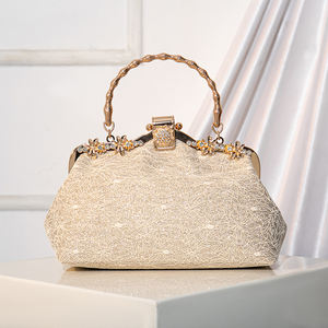 Nouvelle pochette vintage, sac de soirée à perles, sacs pour femmes, sacs à bandoulière, sacs à main avec chaîne, mini sac de soirée de luxe - Product Image 4