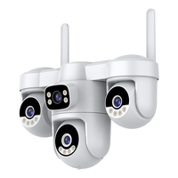 Cámara CCTV Solar con Tarjeta SIM 4G, Lente Cuádruple, Giro e Inclinación de 270 Grados, H.265, Visión Nocturna, Almacenamiento en la Nube, para el Hogar