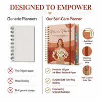 Agenda personnalisé à spirale avec reliure Wire-O, impression sur mesure, fermeture élastique et onglets mensuels