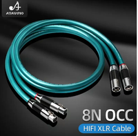 Câble audio XLR en fibre de carbone 8N OCC haute performance, 2XLR femelle vers mâle, gaine en PVC verte pour microphone Hi-Fi, mélangeur, projecteur