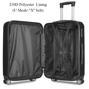 <span class=keywords><strong>Maleta</strong></span> Rígida de ABS, Ligera, Duradera, Impermeable, Antirrobo, con Ruedas 360° °   Ruedas Giratorias para Viaje - Product Image 2