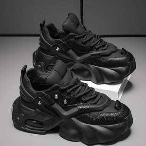 Korean Style New Versatile Breathable Splicing Thick Sole Trendy Dad <b>Shoes</b> Youth Popular <b>Height</b>‑up Sports Casual Sneakers - Product Image 1