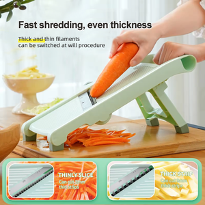 Mandoline manuelle en acier inoxydable <span class=keywords><strong>Presse</strong></span> à main Coupeur de légumes et de tomates Hachoir Dicer et coupeur de légumes en plastique - Product Image 4