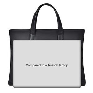 Sac pour ordinateur portable en nylon Oxford imperméable, mallette d'affaires, fermeture éclair durable, sac pour ordinateur portable pour hommes, bureau, voyage, trajets quotidiens et logo personnalisé - Product Image 2