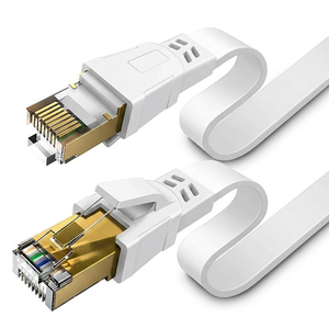 Câble Ethernet plat Cat8 S/FTP RJ45 30AWG en cuivre nu 40 Gbit/s 2000 MHz, longueur personnalisée, en stock - Product Image 5