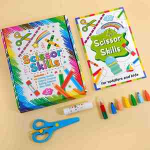 Kindergarten Activity Toy Colorful Diy Art Kits Scissor Skills Craft Custom Coloring <b>Book</b> - Product Image 1
