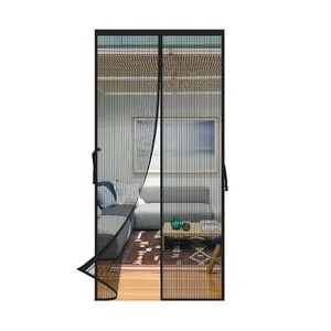 家庭用バーミンバスター磁気フライカーテン-高級ドア蚊帳磁気引き戸カーテン (90x210)