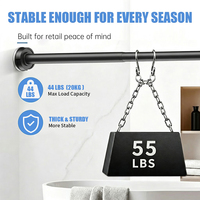 YIJIALE – Tringle de douche en acier au carbone épaissi de 25 mm, 0,95-1,5 m, à fixation sans outil par torsion, pour salle de bain – Vente en gros directe usine (13 ans d'expérience)