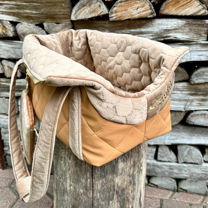 Outdoor <strong>Travelling</strong> Brown <strong>Dog</strong> Bag Carrier Custom <strong>Dog</strong> <strong>Name</strong> Carrier Purse with Pockets - Product Image 3