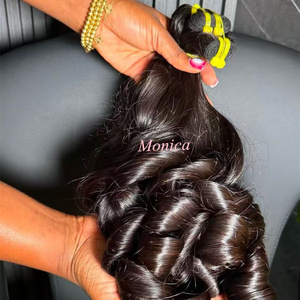 Paquetes de cabello crudo negro natural Suministros de cabello sin procesar Paquetes de ondas sueltas camboyanas - Product Image 3