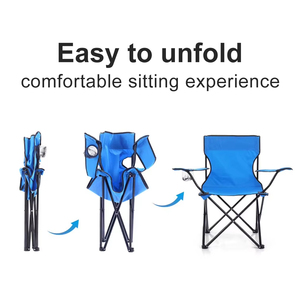 Sillón de Playa con Asiento Ancho, Silla Plegable Resistente para Exteriores, Silla de Descanso Resistente para Acampar y Pescar - Product Image 3