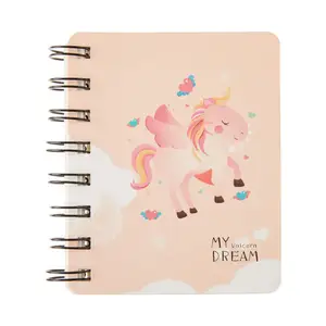 Mymoonpie mini high quality unicorn design soft cover cute spiral note books