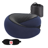 Oreiller de Voyage Portable en Mousse à Mémoire de Forme Massant, Conception Brevetée pour Voitures Avions Camping, Impression de Logo, Support de Tête Lavable