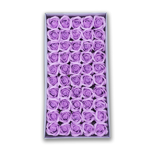 50pcs 4.5cm Diameter 3-Layer Handcrafted Environment-Friendly Plastic Flower <b>Soap</b> <b>Roses</b> for Wedding Valentine's Day Graduation - Product Image 5