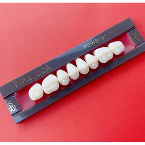 Tam Ce kayıt YUWEI diş plastik reçine diş 6*16 8*12 çoklu şartname Fit diş laboratuvarı toptancı ihtiyacı