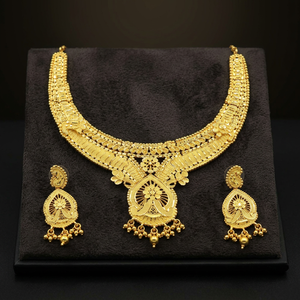 Colliers courts traditionnels pour femmes en laiton plaqué or 14K, 18K, 24K, style chaîne maille forçat, ensemble de mariage en laiton rempli d'or, vente en gros - Product Image 4