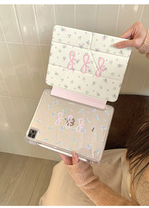 Funda para <span class=keywords><strong>iPad</strong></span> con Diseño Floral <span class=keywords><strong>Rosa</strong></span> y Lazo, Nueva Funda Protectora Acrílica 2026 para <span class=keywords><strong>iPad</strong></span> Air 8/7/6, <span class=keywords><strong>10</strong></span>.ª Generación, Pro 11", Mini 7 (<span class=keywords><strong>10</strong></span>.9") - Product Image 5