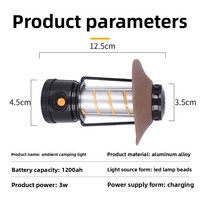 Nouvelle lampe de camping LED ultra-légère à batterie puissante, portable, d'urgence, pour l'extérieur