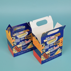 Boîte en carton pliable biodégradable avec logo personnalisé, emballage <span class=keywords><strong>jetable</strong></span> en gros pour gâteaux, biscuits, cookies, beignets - Product Image 4