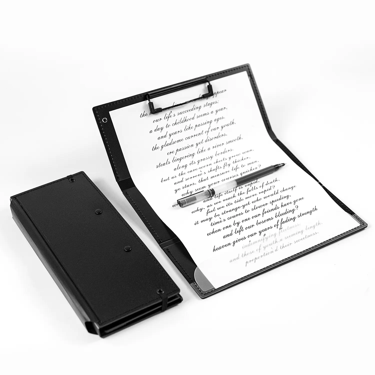 Hzvcw Custom Logo Zwart Karton Folio Plastic Opvouwbare Clip Board A4 Kantoor Brief Pad Papier Klembord Voor Kantoor Gebruik