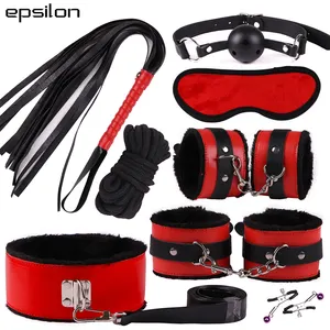 Sexy Fun products 8 Pcs/Set Leather Tools Of BDSM Slave Rope Bondage Sex Toys For SM Game